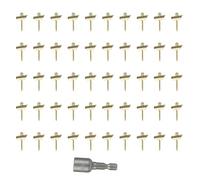 Clous de fixation de clôture en acier inoxydable galvanisé, agrafe de clôture dentée de 2 pouces avec douille hexagonale pour clôture tissée en treillis métallique, ensemble de 50