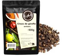 Clous de girofle entiers 500 g- LA PLANTIGO Un choix savoureux, Clous de Girofle Entier, Qualité Supérieure, Saveur Intense, Sachet avec Zip, Sans Colorant, Sans Additifs ni Conservateurs.