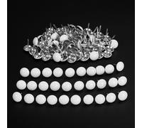 Clous De Meuble Modernes En Métal Blanc, 50 Pièces, 11x17mm, Pour Boîte À Bijoux, Canapé, Décoration, Pour Rembourrage
