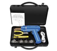 clous de soudage Agrafeuse à chaud 200 W, machine souder rechargeable pour plastique, kit de réparation pare-chocs, fer pour voiture en(Blue Set)