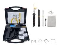clous de soudage Kit de réparation pare-chocs pour machine à souder le plastique avec agrafeuse chaud, fer pour(Black Kit 1)