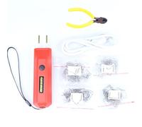 clous de soudage Kit de soudage plastique sans fil 200 W/100 W, agrafeuse à chaud 4 types, pistolet rechargeable par USB(100W Red)