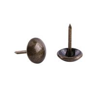 100pcs clous de tapisserie d'ameublement de cru, meubles clous d'assortiment kit canapé chaussure porte goujon décoratif antique tapisserie d'ameublement punaises en métal bronze(11 * 17mm)