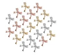 Clous D'ongles Nœud en Alliage, Décorations Manucure pour Femmes | Format Compact, Léger et Facile à Ranger, Paquet de Stockage, Usage Quotidien et Banquet