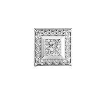 Clous d'oreilles carrés classiques pour homme en argent sterling 925 | Placage argent n° 17 | Taille de la pierre : 0,10-0,22 mm | Poids : 1,06 crt | Forme : ronde et princesse : 2,021 g ||W_00002