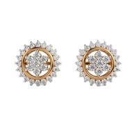 Clous d'oreilles chakra en argent sterling 925 | Plaqué or | Numéro de pierre : 54 | Taille de la pierre : 0,01-0,07 mm | Poids : 1,63 ct | Forme : Ronde | 6,626 grammes | LKE_G_00143