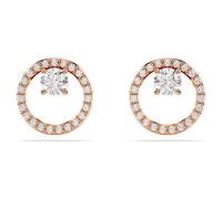 Clous d'oreilles Constella, Taille ronde, Blanches, Doré à l’or rose 18 carats (750/1000) OS