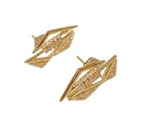Clous d'oreilles contemporains non conventionnels en cuivre poli faits à la main pour petits voiliers décontractés ou formels pour un usage quotidien, taille unique, Comme décrit, Comme décrit.