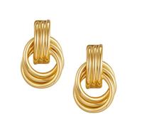 Clous D'Oreilles Dorés - 2 Gouttes Épaisses Tendance - Pendantes Déclaration Épaisses | Idéal Pour Les Bals, Anniversaires, Mariages, Plage, Vacances, Fêtes, Déclarations, Festivals