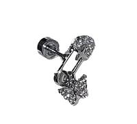 Clous d'oreilles éblouissants en acier inoxydable avec broche pour cartilage, bijoux de corps faits à la main, broche d'oreille papillon en acier pour cadeaux