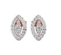 Clous d'oreilles en argent sterling 925 avec yeux étoilés | Plaqué or rose | Numéro de pierre : 40 | Taille de la pierre : 0,01-0,10 mm | Poids : 0,334 ct | Forme : Ronde | 3,667 g | LKE_R_00155