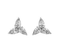 Clous d'oreilles en argent sterling 925 en forme de poire | Placage argent n° 6 | Taille de la pierre : 0,23-0,29 mm | Poids : 1,5 ct | Forme : poire : 3,6 g | LKE_W_00085