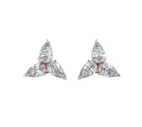 Clous d'oreilles en argent sterling 925 en forme de poire | Plaqué or rose. Pierre n° 6. Taille de la pierre : 0,23-0,29 mm. Poids : 1,5 ct. Forme : poire : 3,6 g. LKE_R_00085.