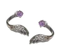Clous d'oreilles en forme d'aile d'ange avec strass étincelants faits à la main pour les amateurs de bijoux tendance pour les occasions spéciales, taille unique, Comme décrit, Comme décrit.