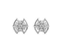 Clous d'oreilles étoile rayonnante en argent sterling 925 | Placage argent n° 14 | Taille de la pierre : 0,01-0,07 mm | Poids : 0,19 crt | Forme : ronde : 1,838 g | LKE_W_00159