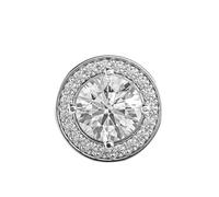 Clous d'oreilles halo charmants en argent sterling 925 pour homme | Placage argent n° 20 | Taille de la pierre : 0,10-0,89 mm | Poids : 0,952 crt | Forme : ronde | 2,468 g | • Luxe • W_00116