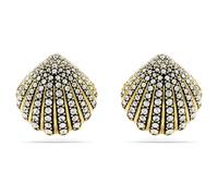 Clous d'oreilles Idyllia, Coquillage, Blanches, Doré à l’or 18 carats (750/1000) OS