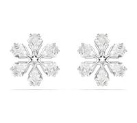Clous d'oreilles Idyllia, Tailles variées, Flocon de neige, Blanches, Métal rhodié OS