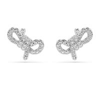 Clous d'oreilles Lifelong, Pavé, Nœud, Blanches, Métal rhodié OS