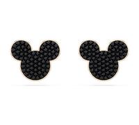Clous d'oreilles Mickey & Minnie, Noires, Placage de ton or rosé OS
