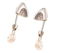 Clous d'oreilles modernes en forme de goutte en forme de chats élégants en acier inoxydable pour cartilage, bijoux tendance pour femmes, accessoires colorés en acier inoxydable, One Size, Comme décrit