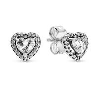 Clous d'oreilles PANDORA Coeurs Sureleves Argent