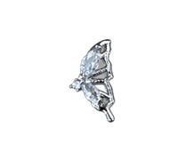 Clous d'oreilles papillon 3D en métal pour ongles