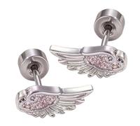 Clous d'oreilles polyvalents en alliage sur le thème des ailes - Longue durée de vie - Polyvalents - Pour piercing de cartilage - Styles assortis - Design portable, taille unique, Comme décrit, Comme