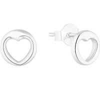 Clous d'oreilles pour femmes Cercle avec coeur en argent 925 de s.Oliver