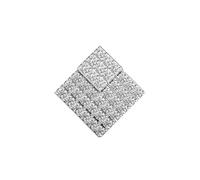Clous d'oreilles pour homme en argent sterling 925 Magic Square | Placage argent n° 36 | Taille de la pierre : 0,01-0,07 mm | Poids : 0,36 crt | Forme : Ronde : 2,848 g | LKE_W_00203