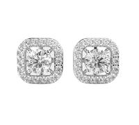 Clous d'oreilles solitaires en argent sterling 925 | Placage argent n° 34 | Taille de la pierre : 0,01-0,69 mm | Poids : 1,32 crt | Forme : Ronde | 4,664 g | • Luxe • W_00204