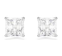 Clous d'oreilles Stilla Attract, Taille Carré, Blanches, Métal rhodié OS