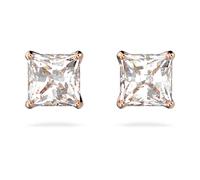 Clous d'oreilles Stilla Attract, Taille Carré, Blanches, Placage de ton or rosé OS