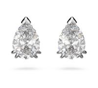 Swarovski Clous d'oreilles Millenia, Taille poire, Blanches, Métal rhodié