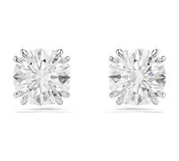 Swarovski Clous d'oreilles Constella, Taille ronde, Blanches, Métal rhodié