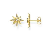 Clous D'oreilles Thomas Sabo Étoile Et Oxydes Argent 925 Doré