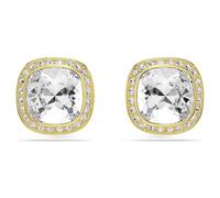 Clous d'oreilles Una Angelic, Taille coussin, Blanches, Doré à l’or 18 carats (750/1000) OS