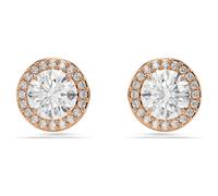 Clous d'oreilles Una Angelic, Taille ronde, Pavé, Blanches, Doré à l’or rose 18 carats (750/1000) OS