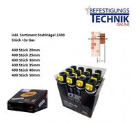 Clous en acier Assortiment de brads en acier +3 gaz pour cloueur de plinthes Tjep ST-15/50 gaz BR-04.1 2,4M