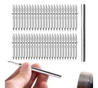 Clous en Acier - Clou à Filetage Continu 100 Pièces,Fixations Invisibles Sécurisées avec Outil Manchon pour Cadres Photos Mobilier Murs Maison Chaises en Bois Plinthes
