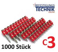 BETEON24 HC6 Spit Pulsa 800 700 Lot de 1000 clous à béton 3,0 x 22 mm XH pour cloueuse à béton sans gaz