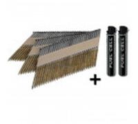 Clous en bande 34° 2,8x63 Annelés acier + GAZ
