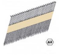 Clous en bande papier 34° 2.8x55 Annelés Inox A4 Tête en D