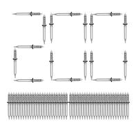 Clous en béton galvanisé, Clous en corne, Clous en corne de bricolage, Clous en béton, Ensemble de clous en corne de mouton à double tête sans trace, Ensemble de clous robustes en acier au carbone an