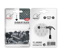 Clous et plots de protection pour soubassement - 50 pièces - Fixation membrane de fondation - Protection anti-humidité