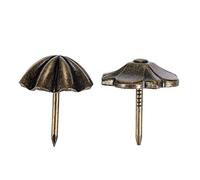 Clous for meubles de punaises de rembourrage, parapluie 10 pièces | Punaises décoratives de style rétro for canapé, boîte en bois, armoire à bijoux, zinc(Clover 20x22mm)