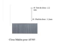 Clous Galva L:20 mm pour AF505 - Makita - Boite de 5000