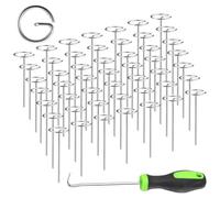 Clous Paysagers À Dessus Rond, Épingles en Tissu Résistantes Aux Intempéries, 15 Cm, Agrafes Paysagères À Dessus Circulaire, Plates-Bandes Surélevées Et Structures De Support, Installation Facile,