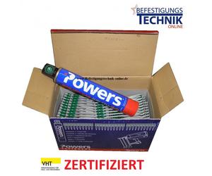 Clous pour béton 3,7x55mm HD pour raccord coulissant au plafond Powers C4 Würth Diga CSM-1 certifié VHT