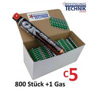 Clous pour béton C5 2,6x45mm 1xGas bleu 152mm pour cloueur pour béton Sympafix GT/C45